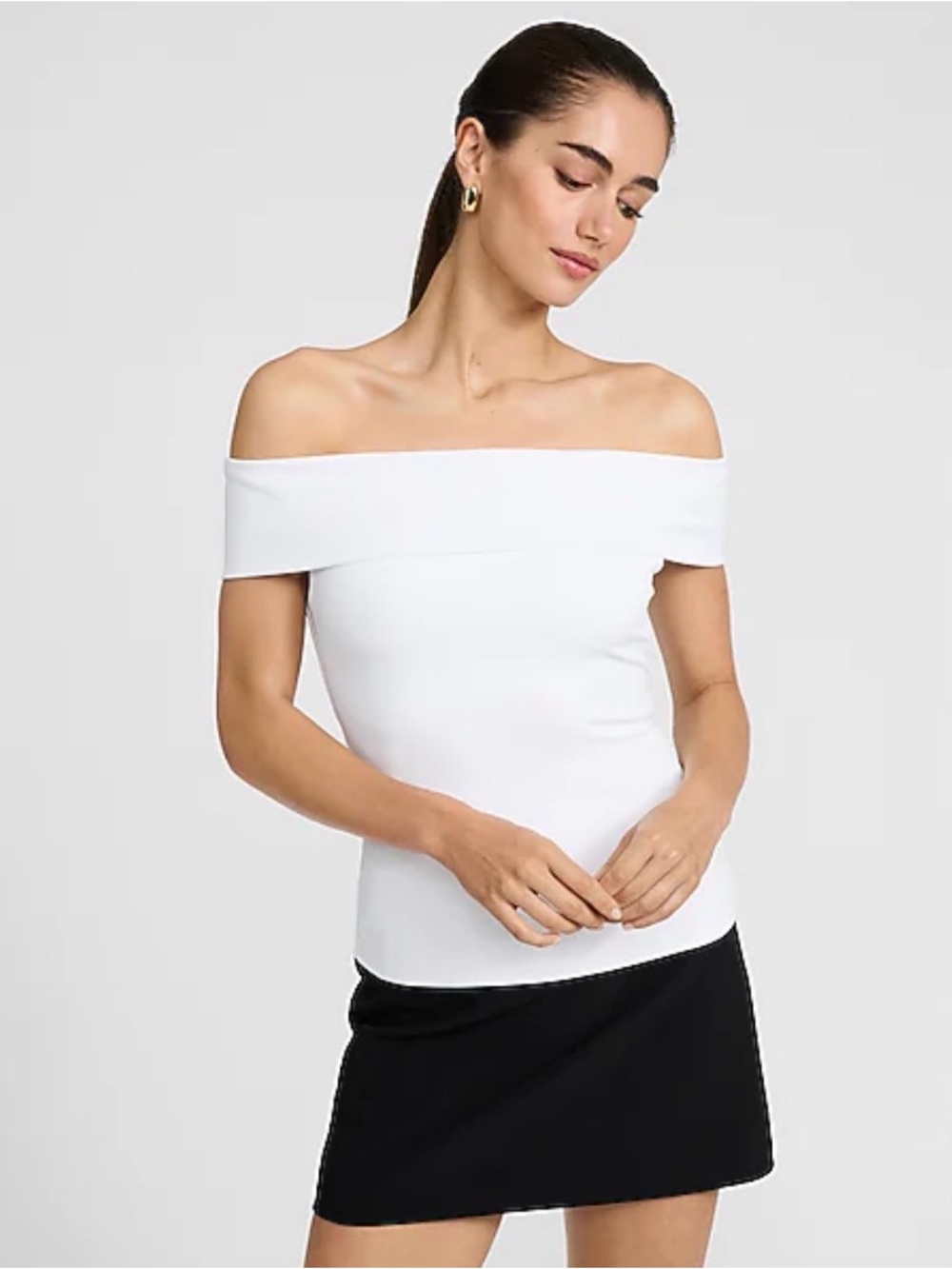 Express Body Compression Off Shoulder Top